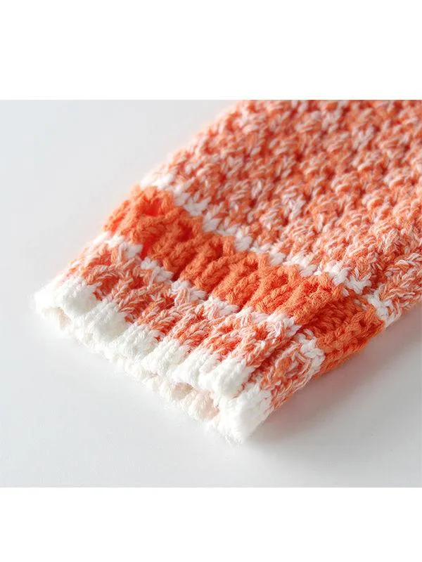 2-piece Knitted Wear Top   Shorts Set Long Sleeve Solid Color for Baby Boys Girls