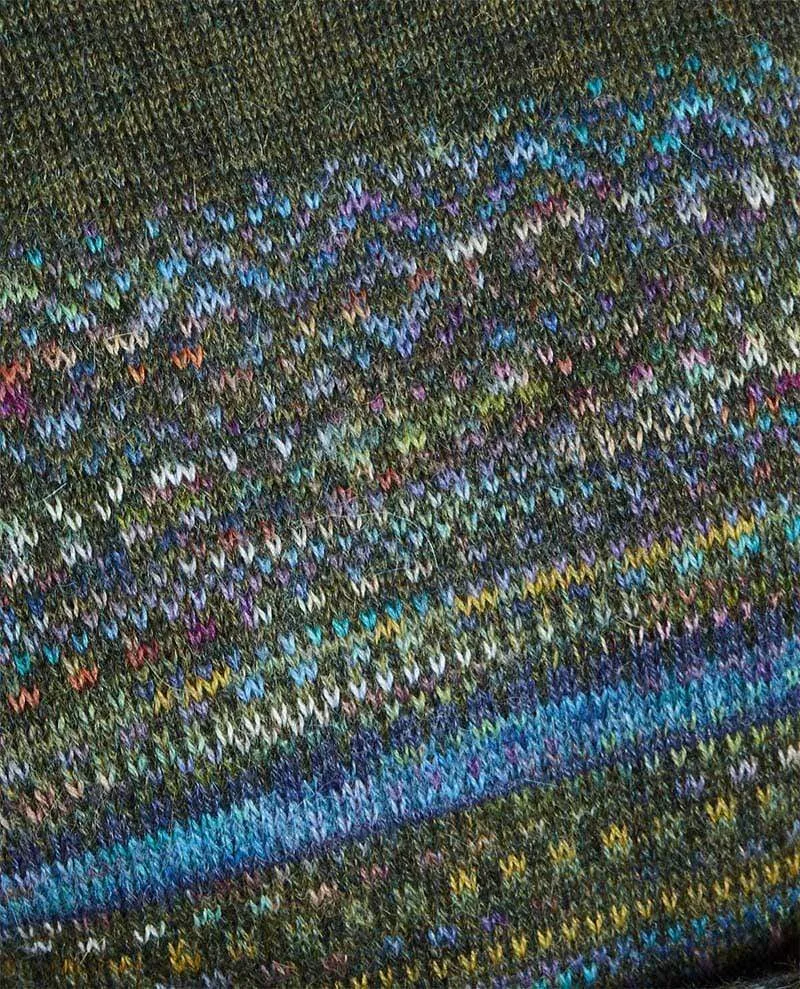 Abancay Hand-Dyed Alpaca Sweater FairIsle Cardigan for Women