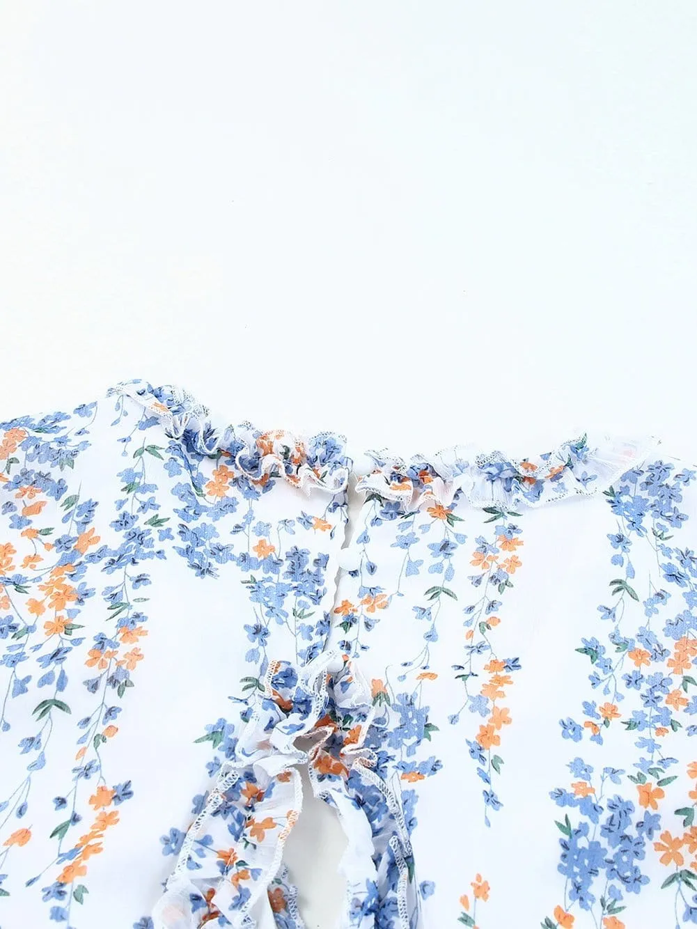 Alluring Open Back Dress with Floral Print