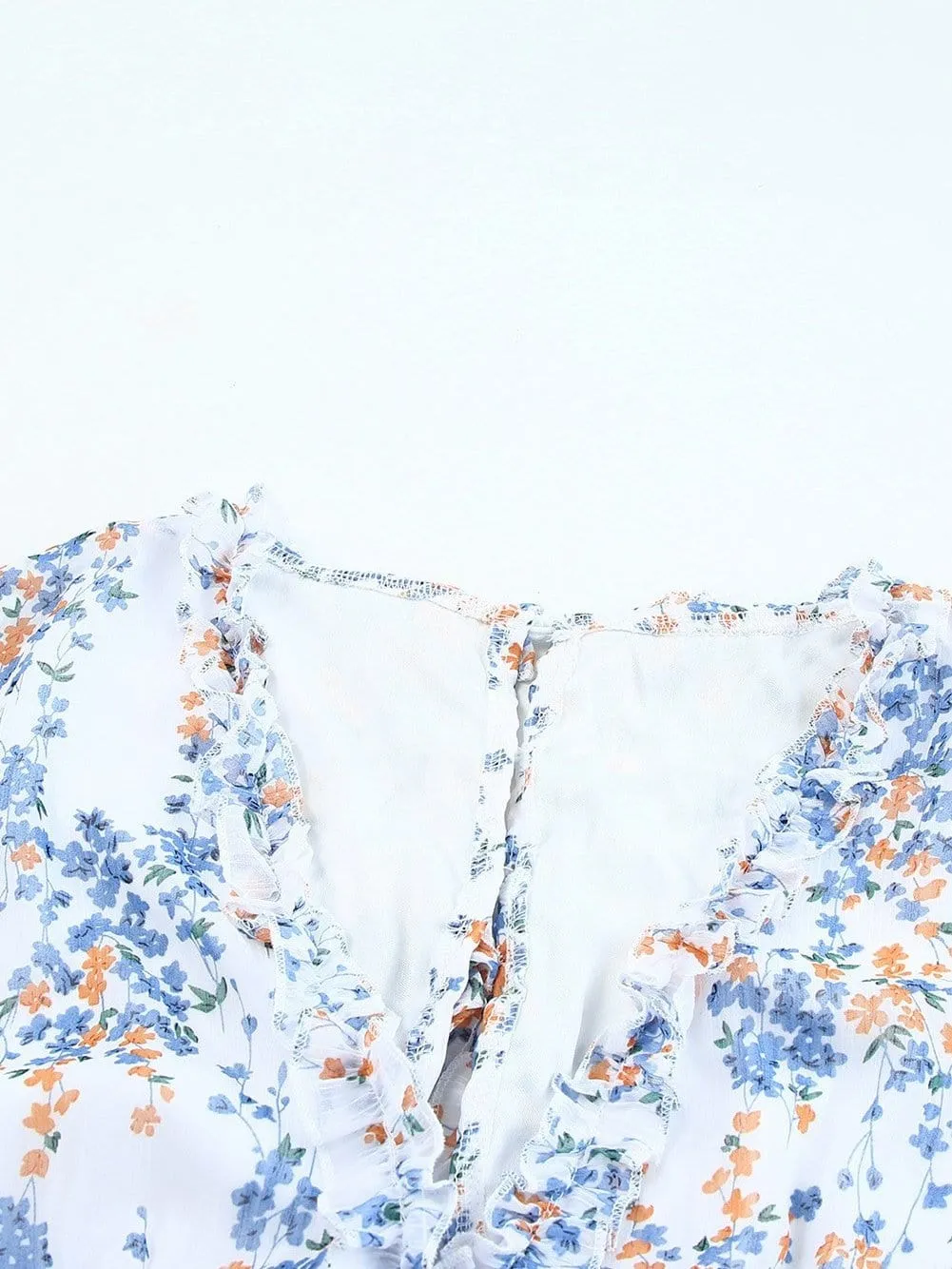 Alluring Open Back Dress with Floral Print