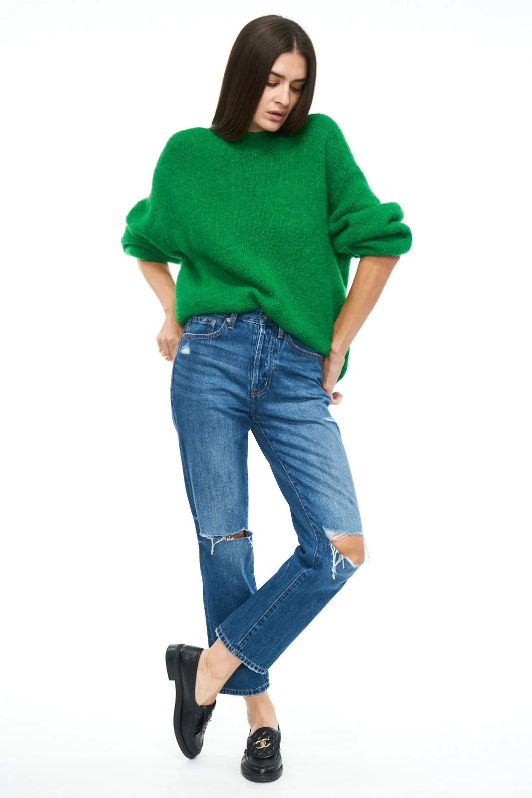 Carlen Mock Neck Sweater - Fern