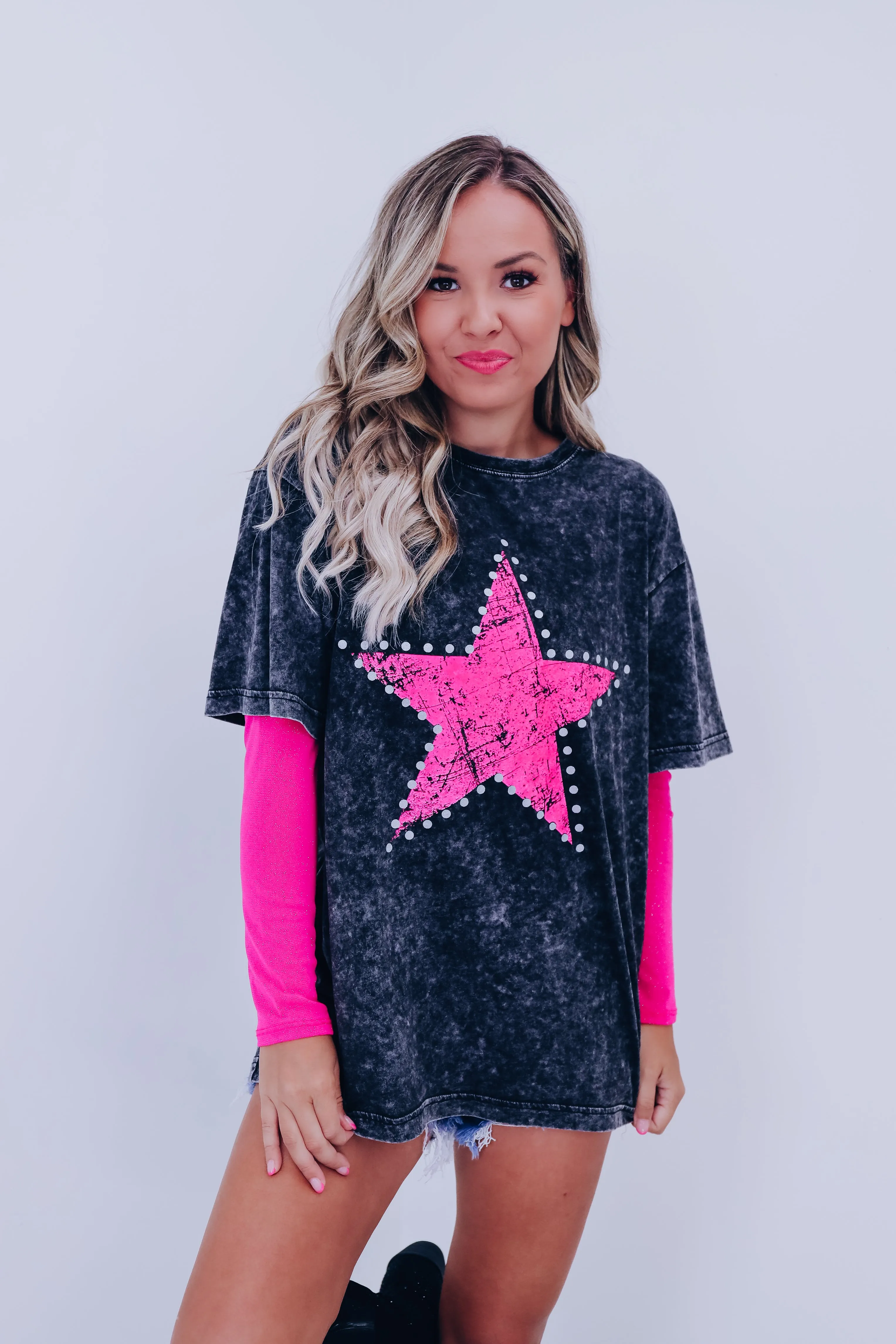 Country Star Graphic Tee - Black