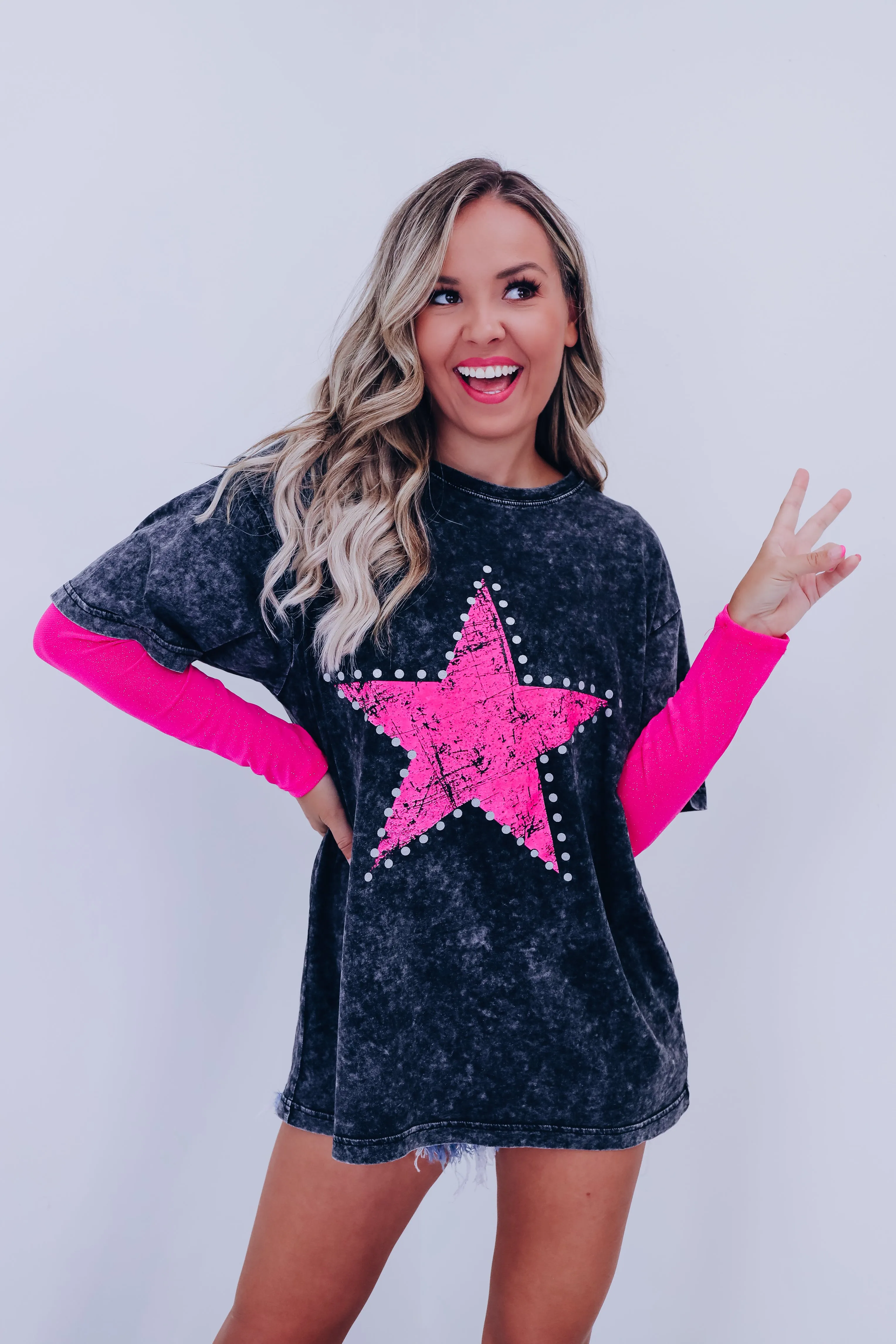Country Star Graphic Tee - Black