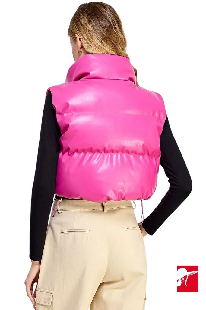 Ellison cropped puffer vest NEW size M