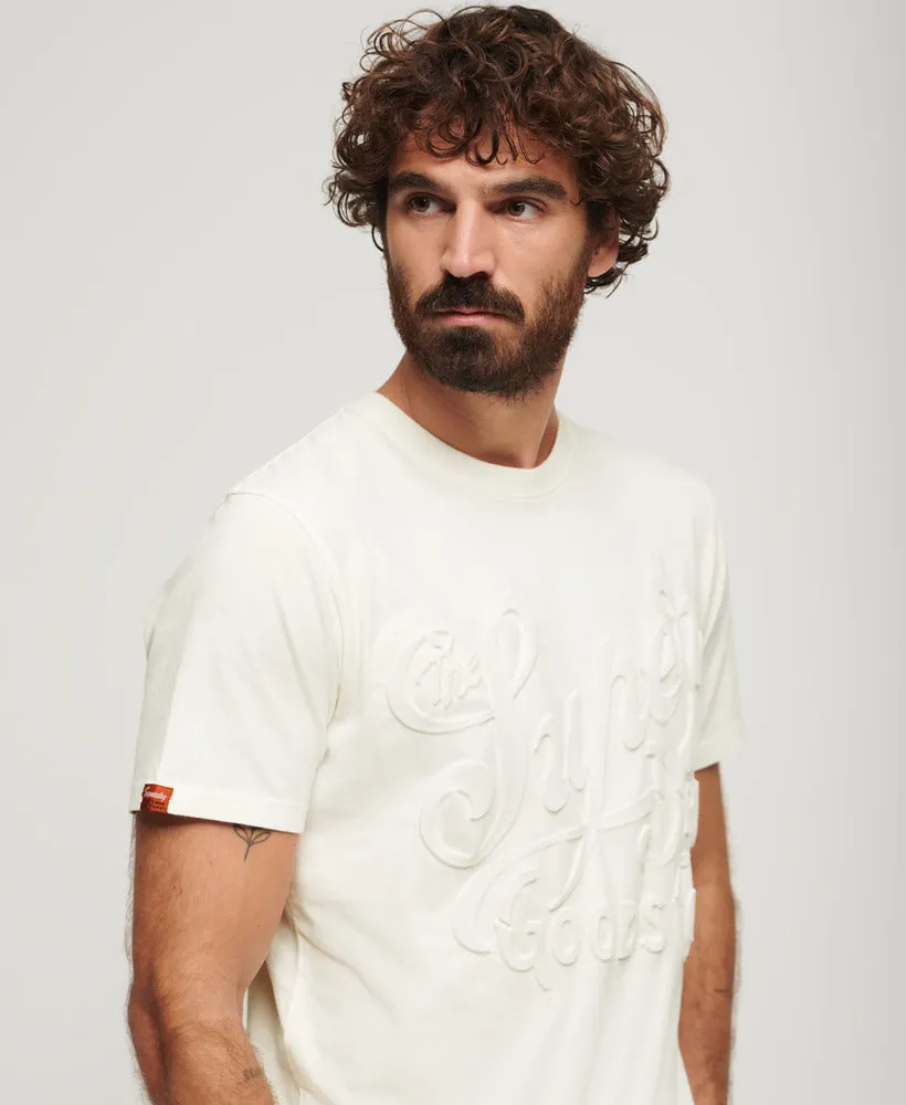 Embossed Archive Graphic T-Shirt - Winter White
