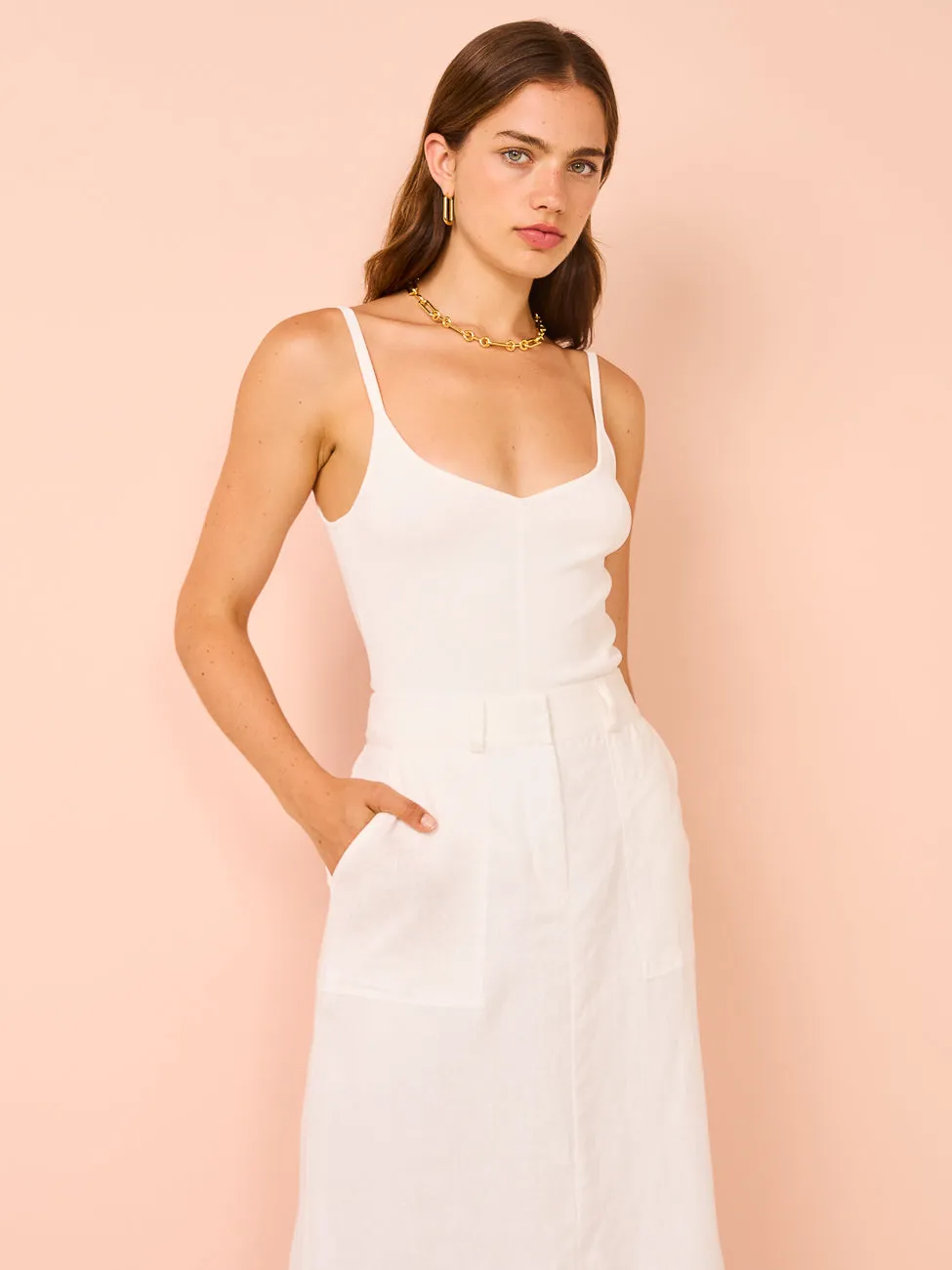 Faithfull The Brand Amreli Maxi Skirt in White