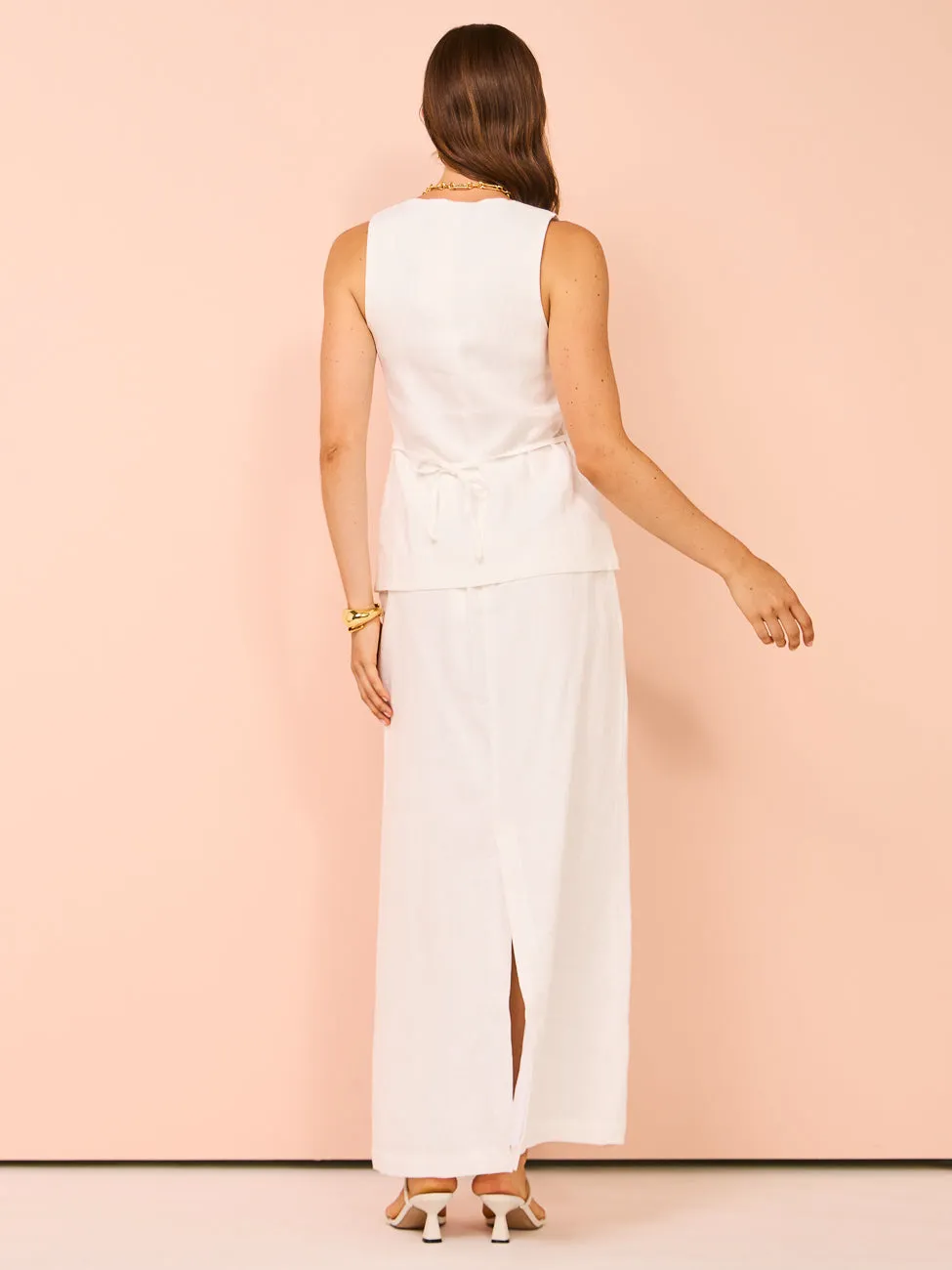 Faithfull The Brand Amreli Maxi Skirt in White
