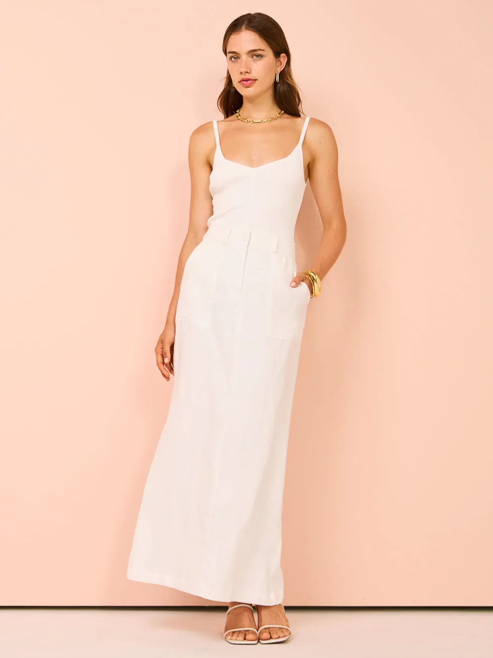 Faithfull The Brand Amreli Maxi Skirt in White