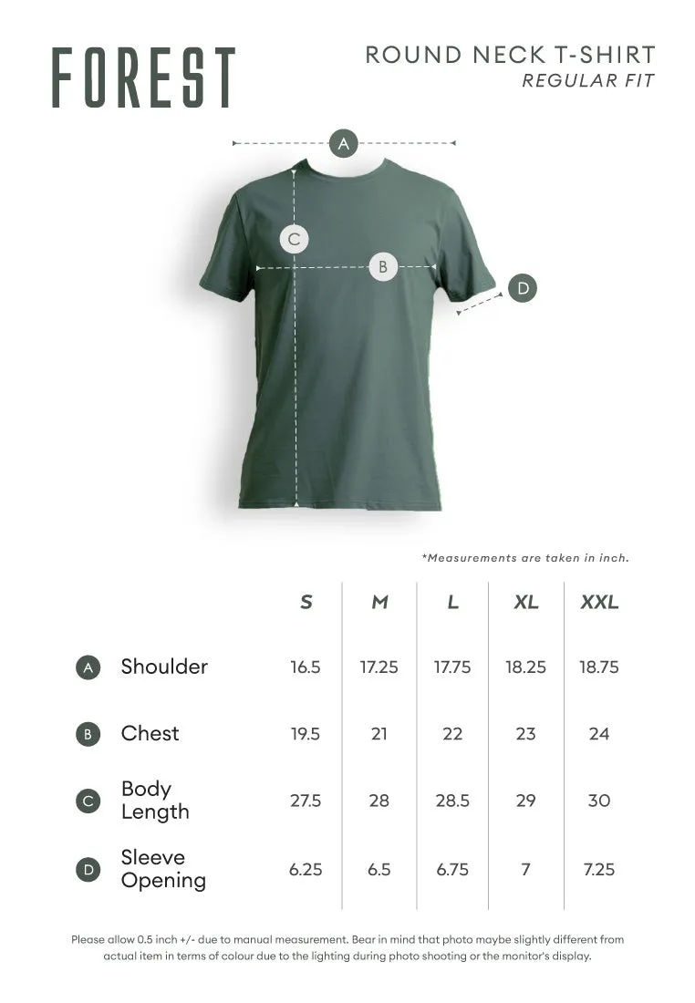 Forest Regular Fit Graphic Tee Crew Neck Short Sleeve T Shirt Men | Regular Fit T Shirt Men - 23957