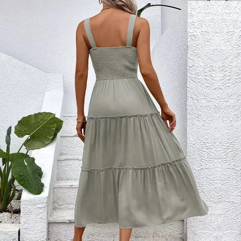 Grey Midi Sundress