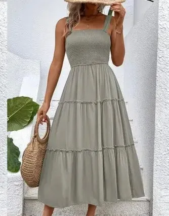 Grey Midi Sundress