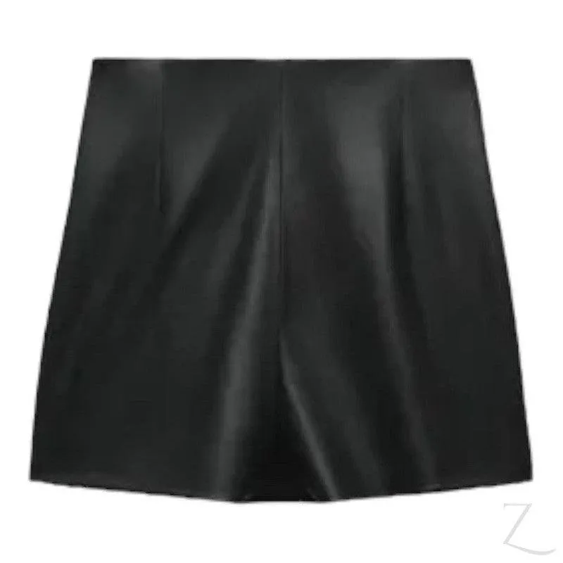 Ladies Strong Faux Leather Skirt | Skort | "Zia"