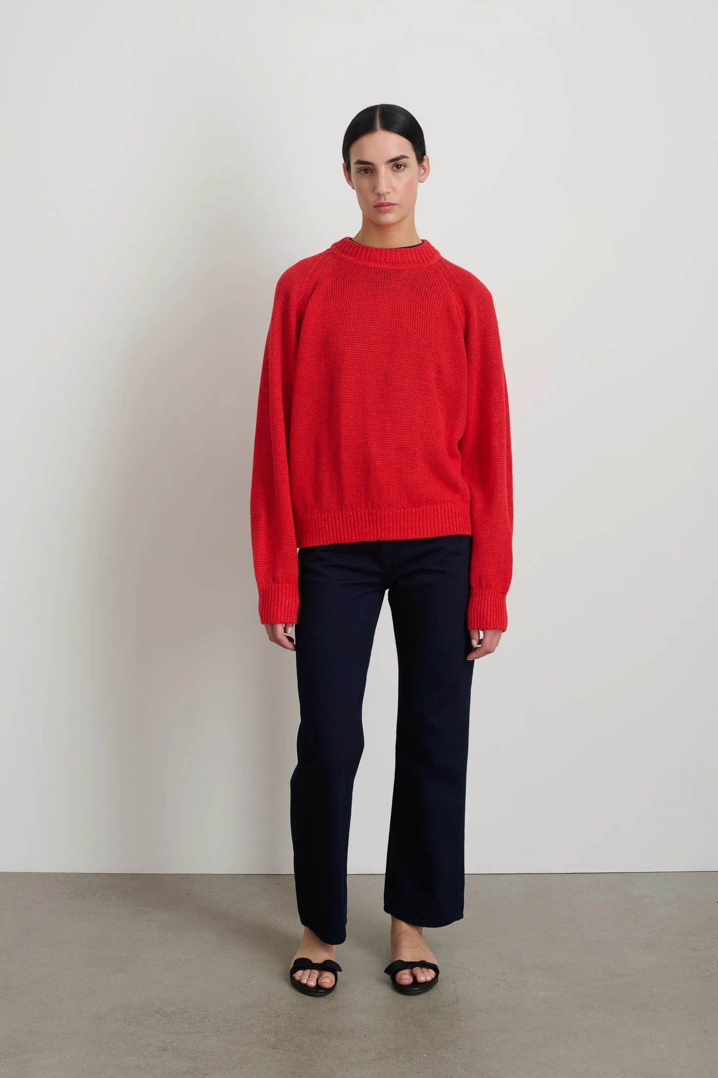 Lind Knit Crew Geranium