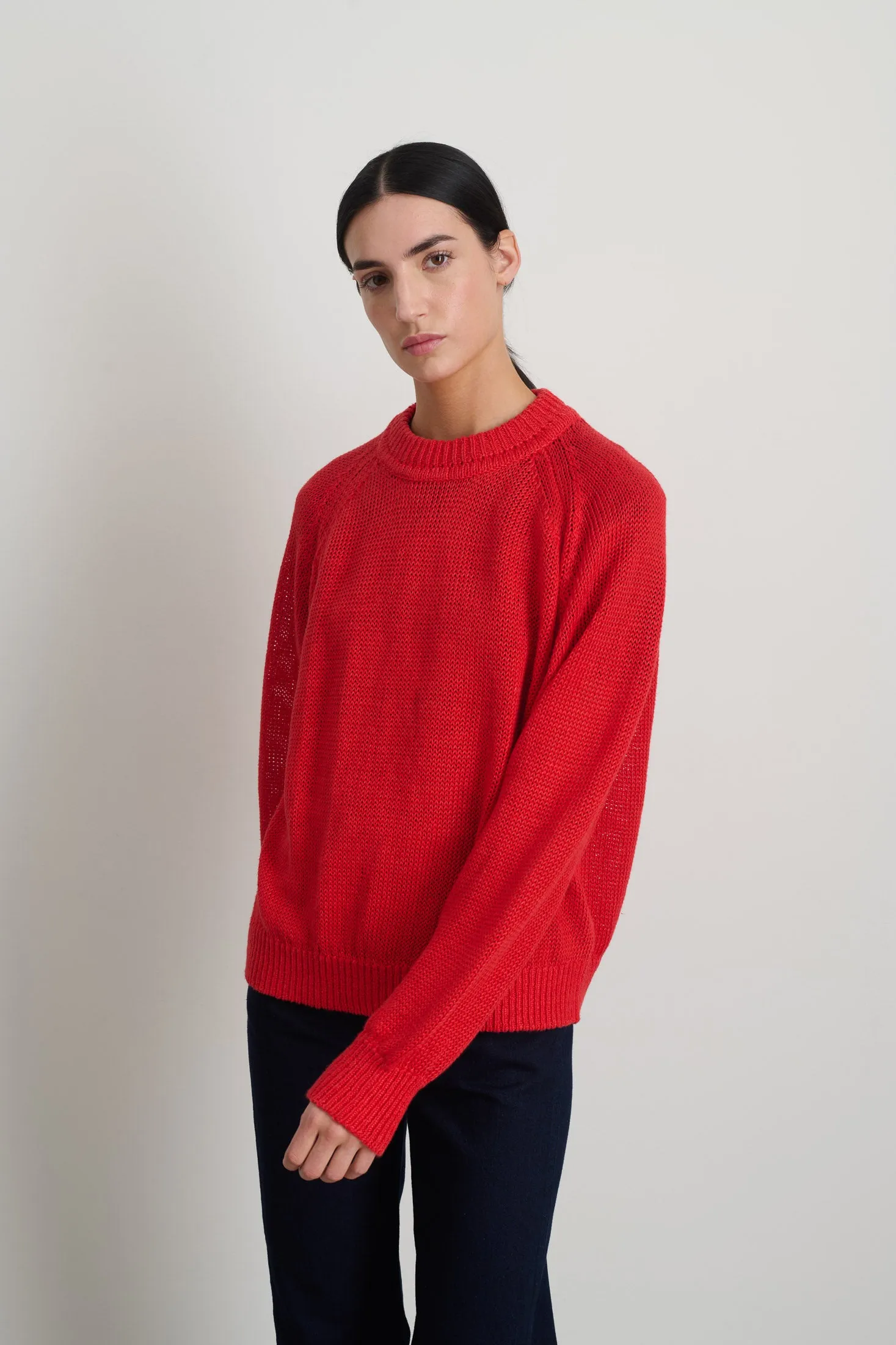 Lind Knit Crew Geranium