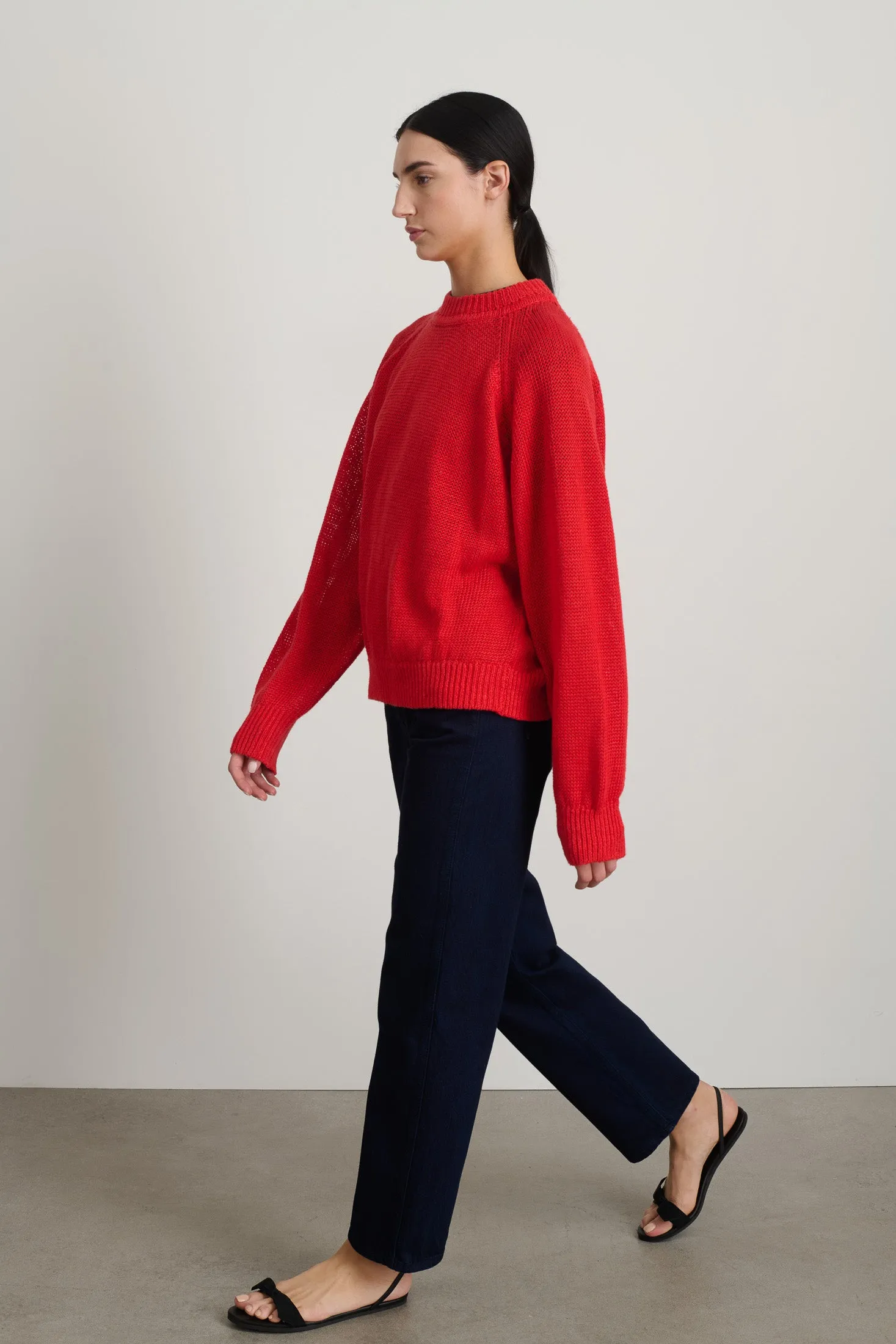 Lind Knit Crew Geranium
