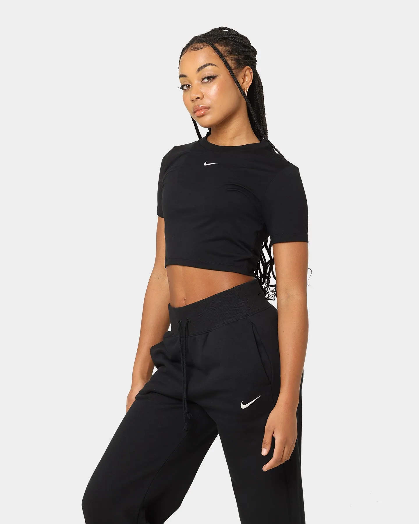 Nike Women's Sportswear Essential Crop T-Shirt Black/White
