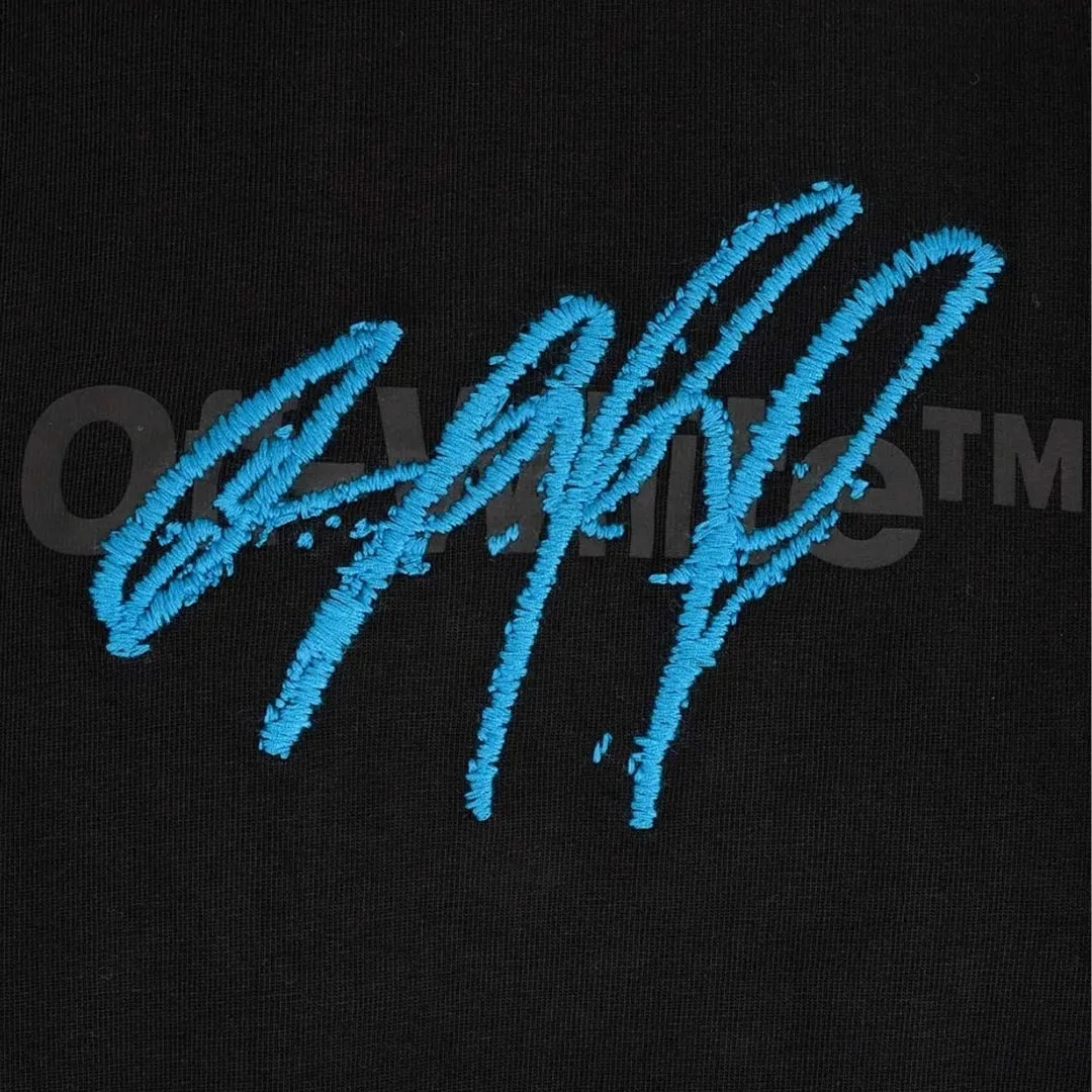 Off-White Bounce Cross Off Design Slim Fit Black T-Shirt