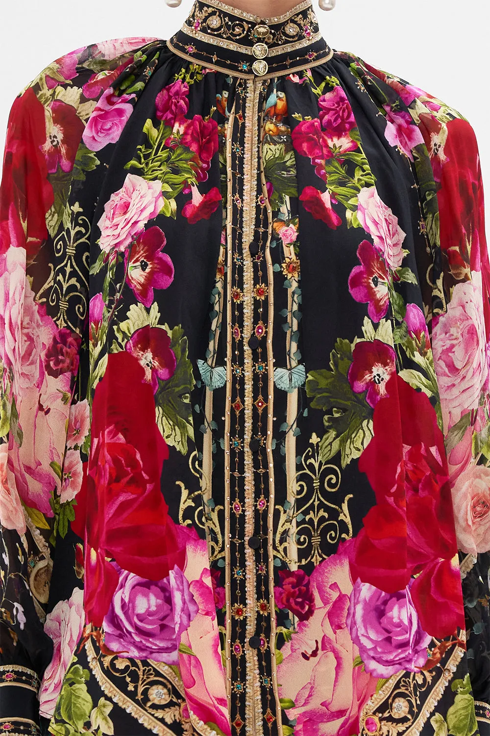 RAGLAN BUTTON UP SHIRT RESERVATION FOR LOVE