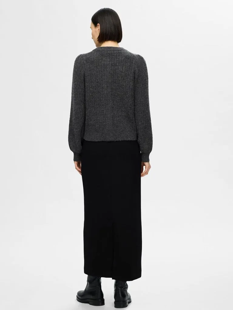 Selected Femme Lulu Cardigan in Volcanic ash
