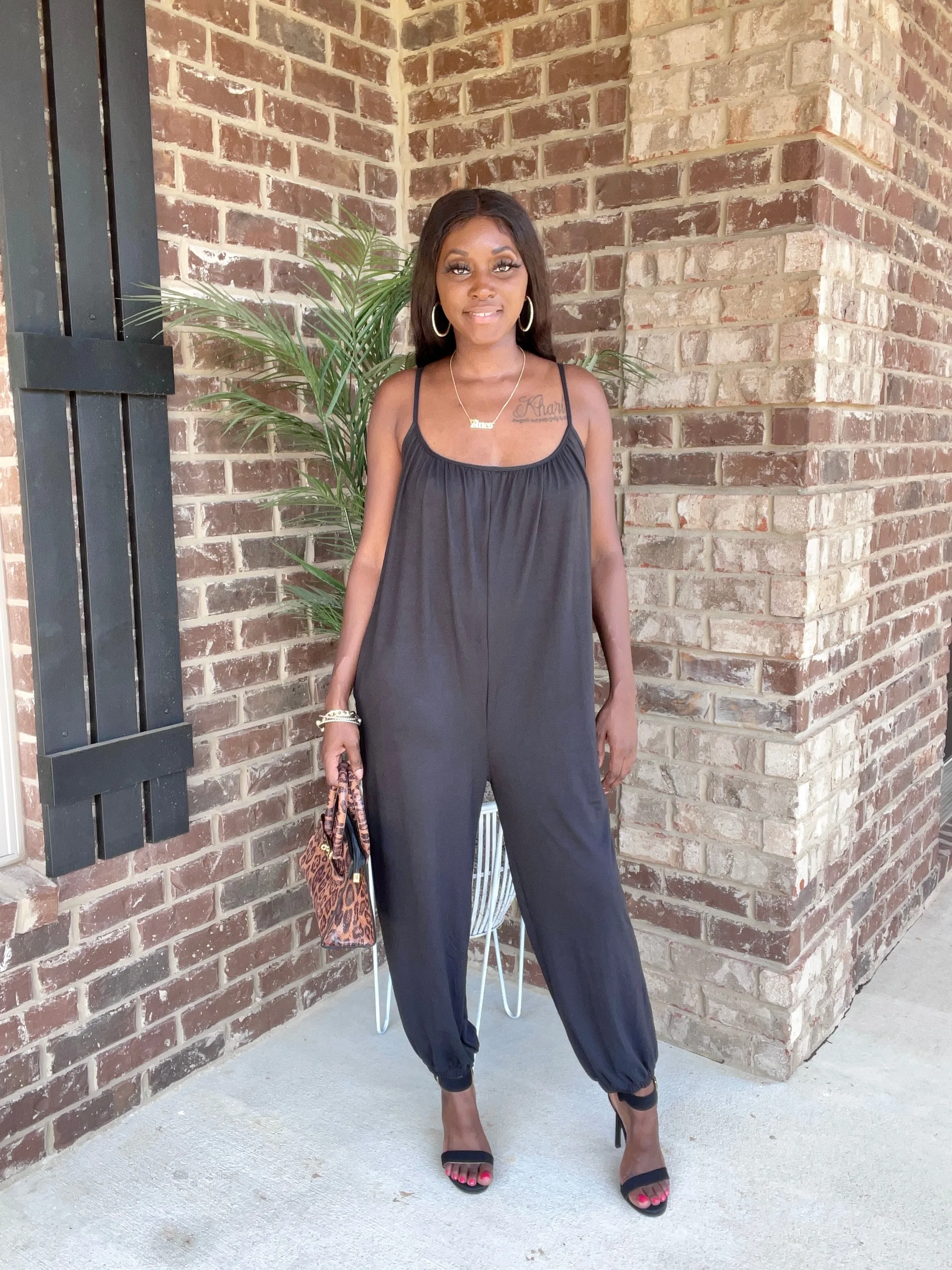 Sleeveless Jogger Jumpsuit