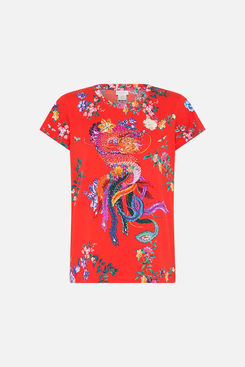 SLIM FIT ROUND NECK T-SHIRT - PRINTED THE SUMMER PALACE