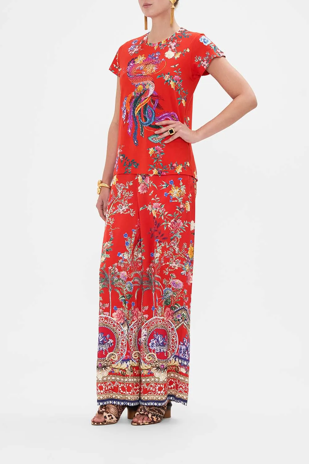 SLIM FIT ROUND NECK T-SHIRT - PRINTED THE SUMMER PALACE