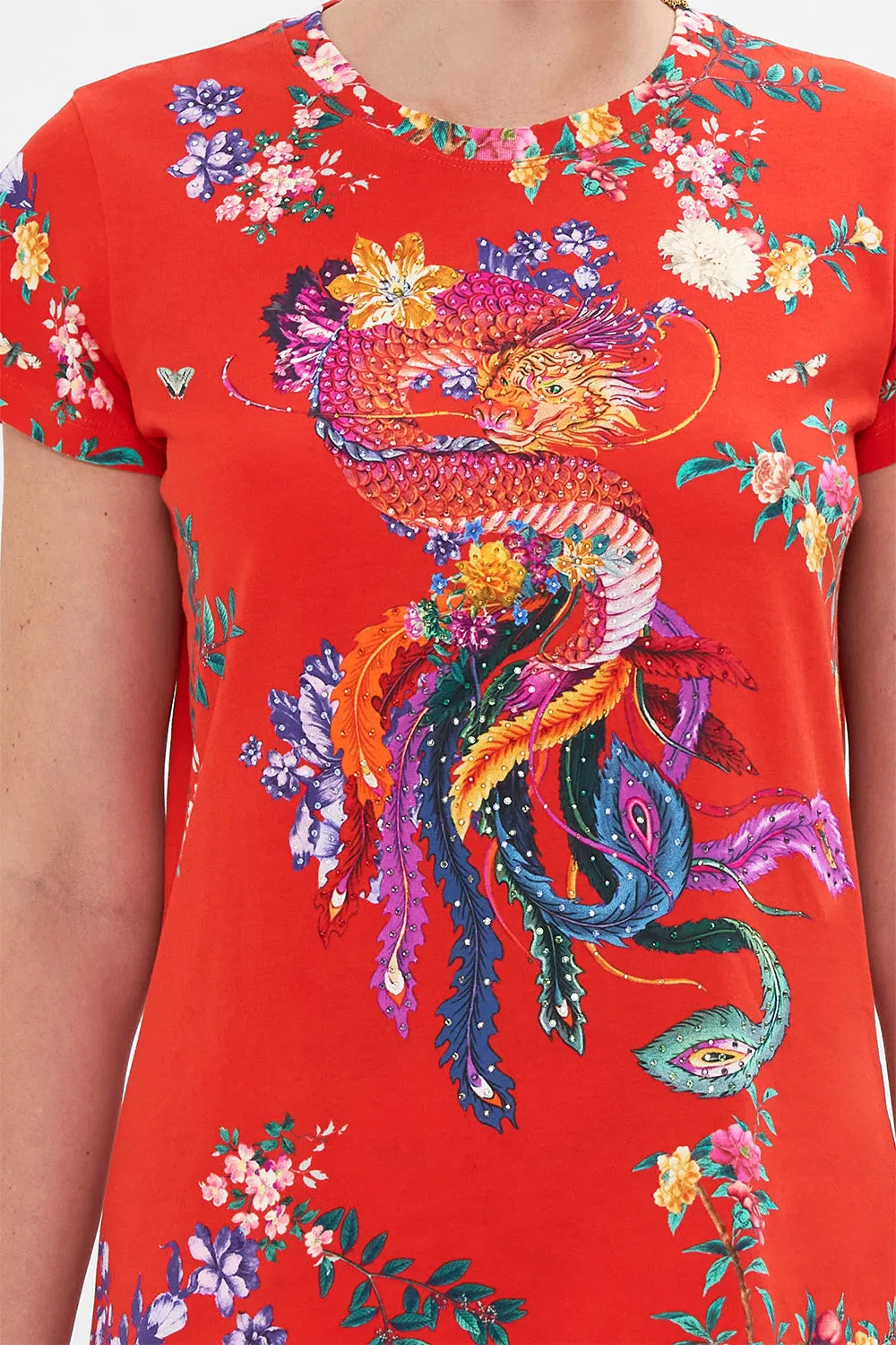 SLIM FIT ROUND NECK T-SHIRT - PRINTED THE SUMMER PALACE
