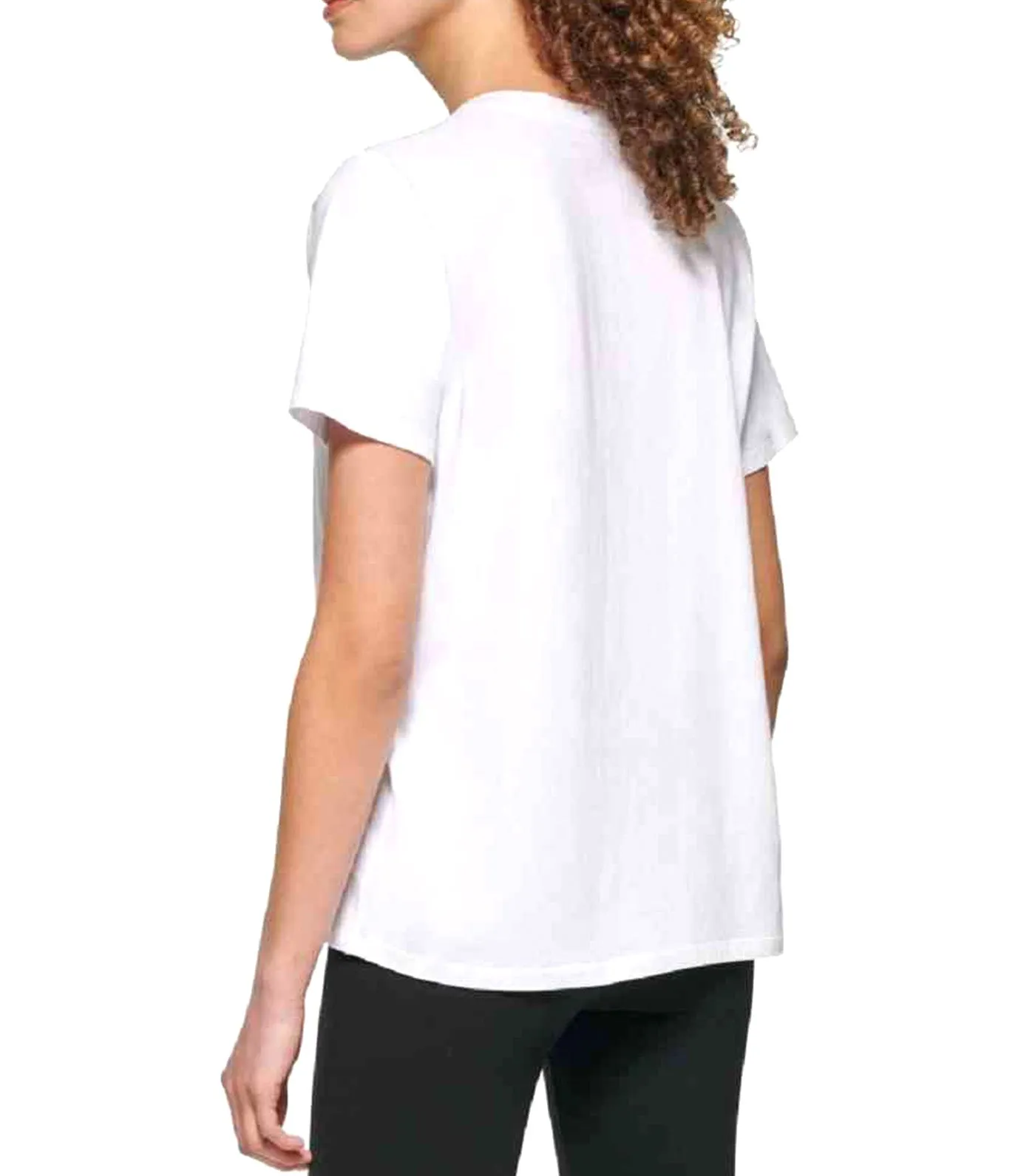 Striped Logo Short Sleeve Tee White