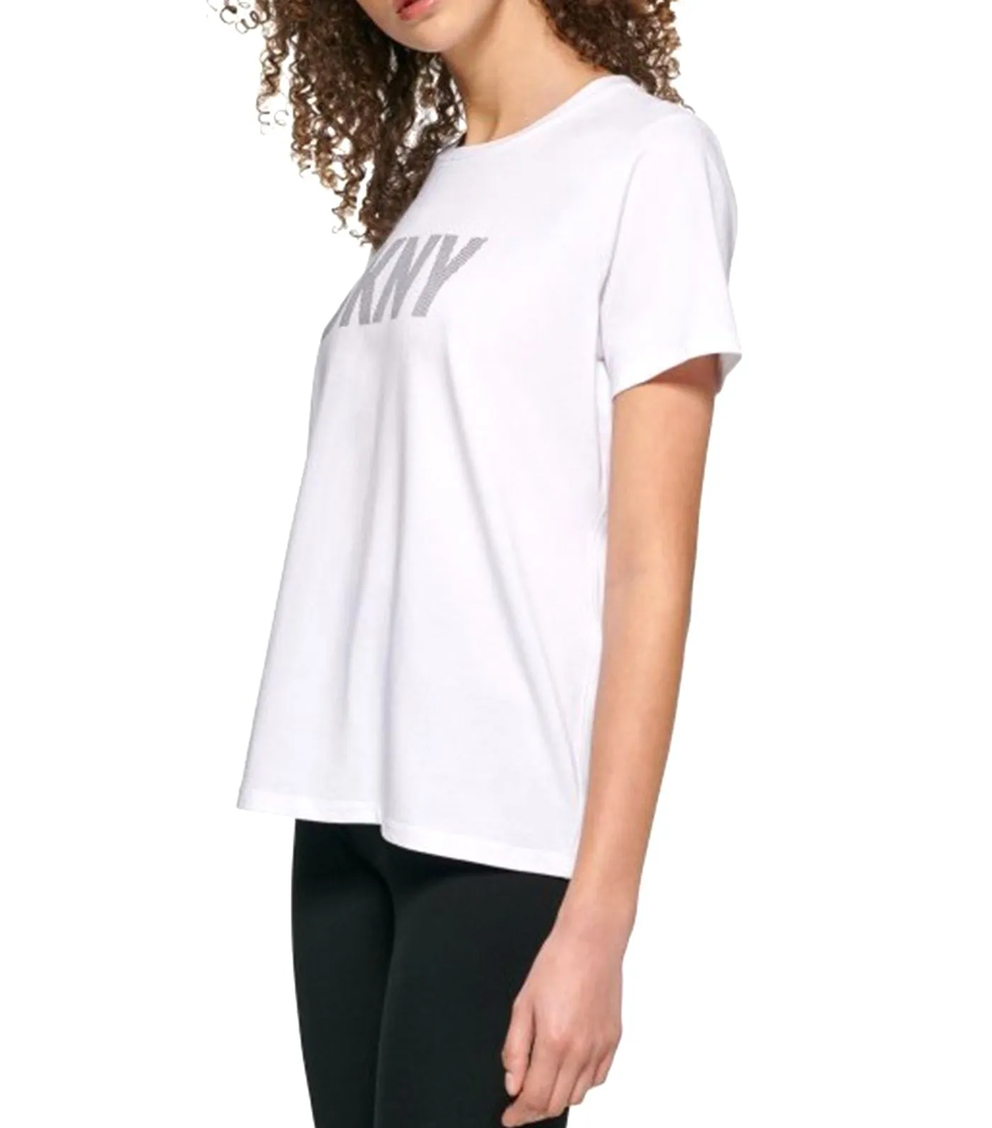 Striped Logo Short Sleeve Tee White