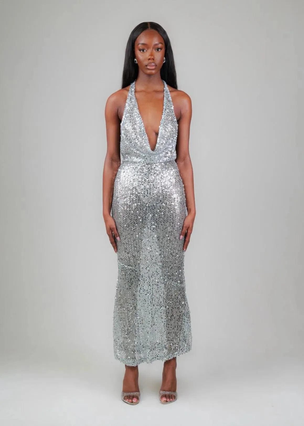 Teodora – Halter neckline – Sequin dress