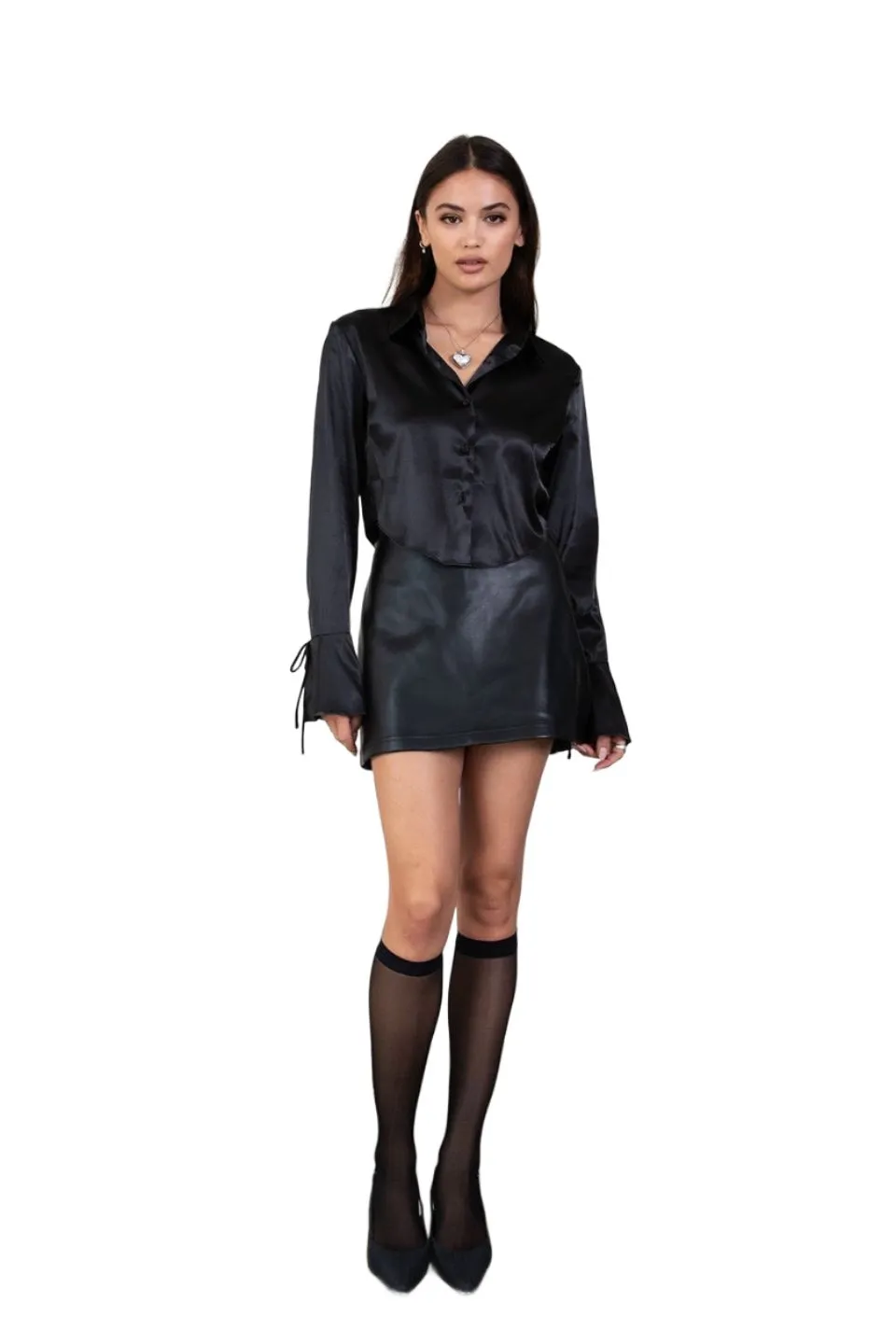 TIC TOC - "Klarisa" - Satin Longsleeve Top