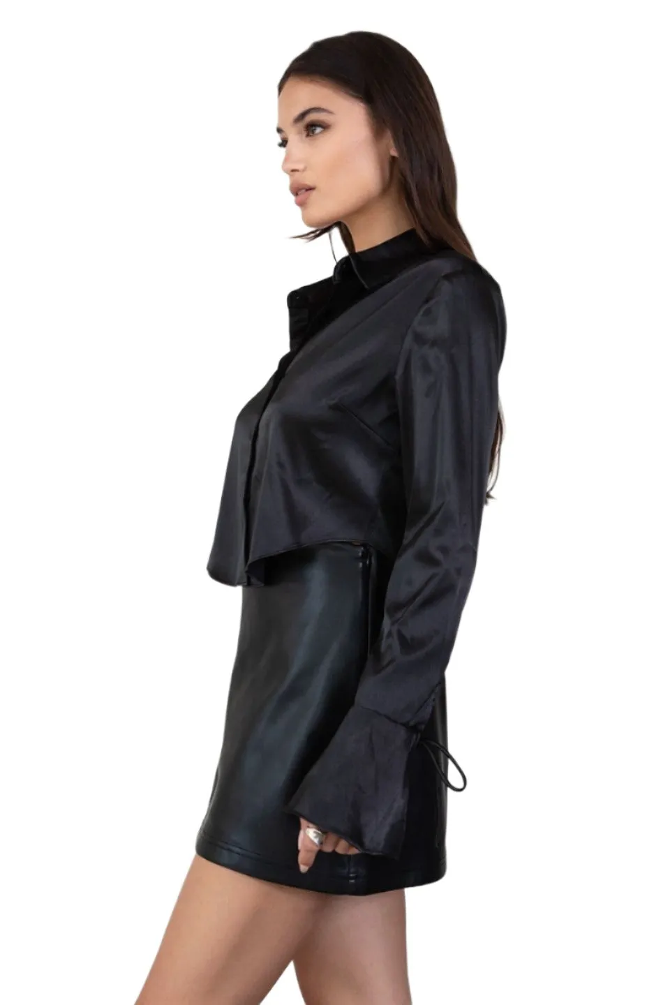 TIC TOC - "Klarisa" - Satin Longsleeve Top