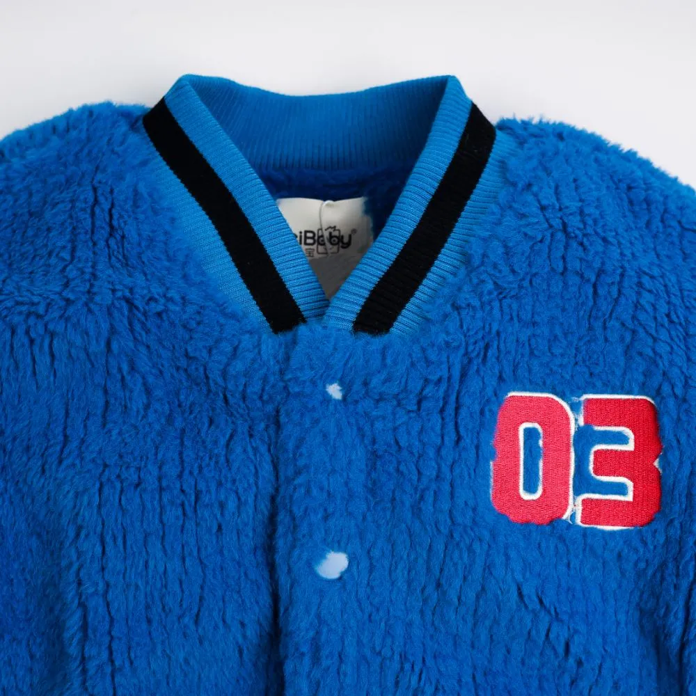 Trendy Quilted Faux Fur Jacket for Boys 7166