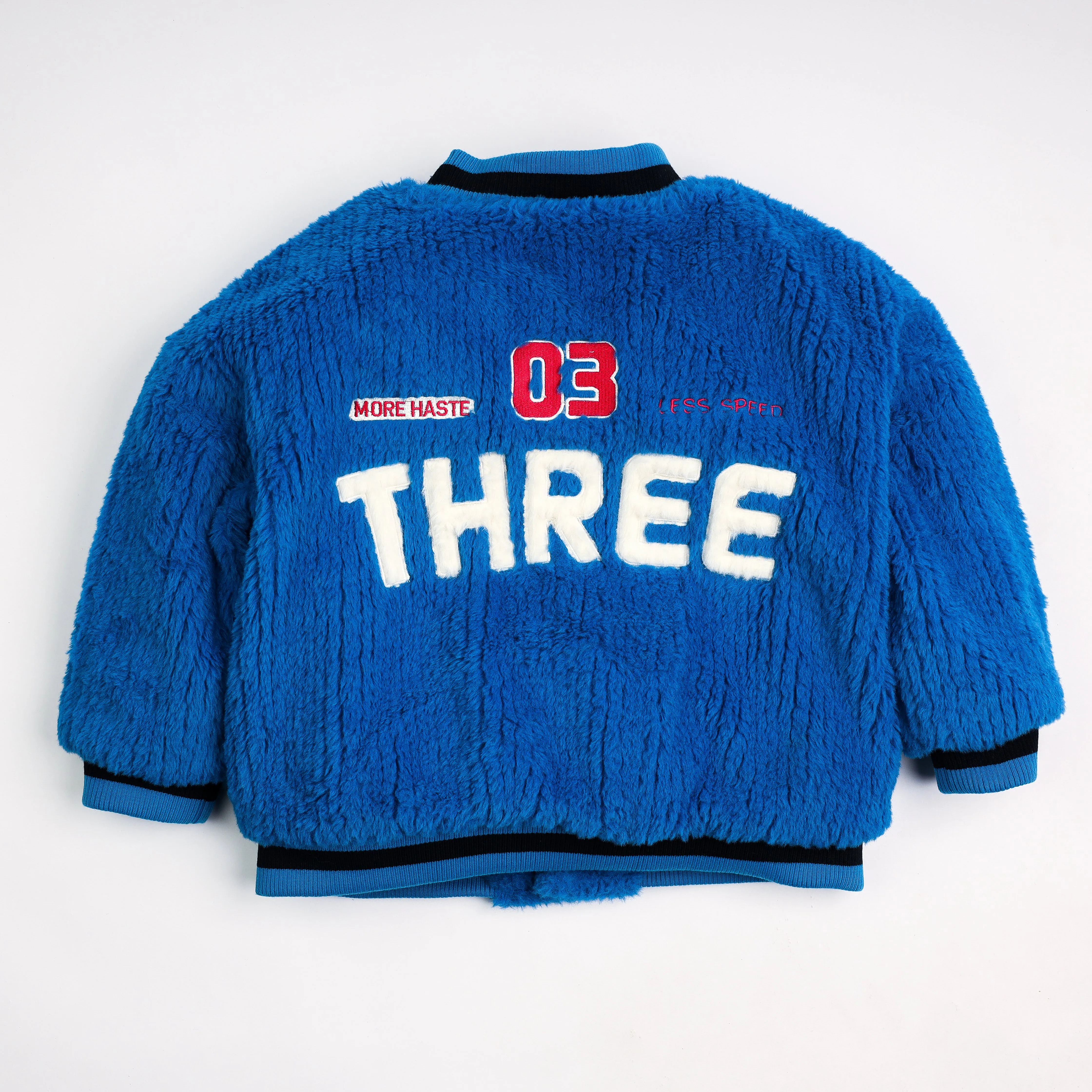 Trendy Quilted Faux Fur Jacket for Boys 7166