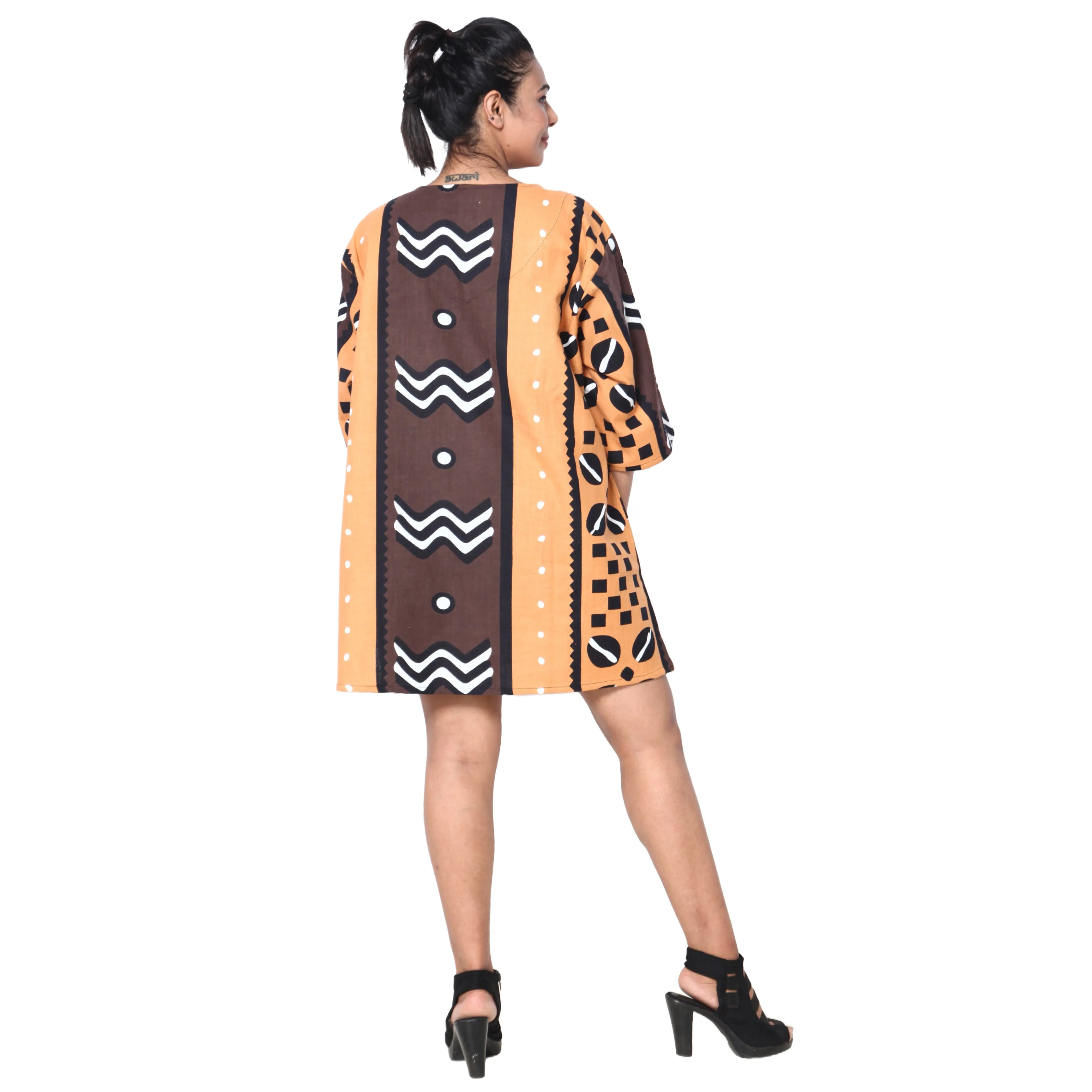 Women's 3/4 Sleeve Tunic Top -- FI-149