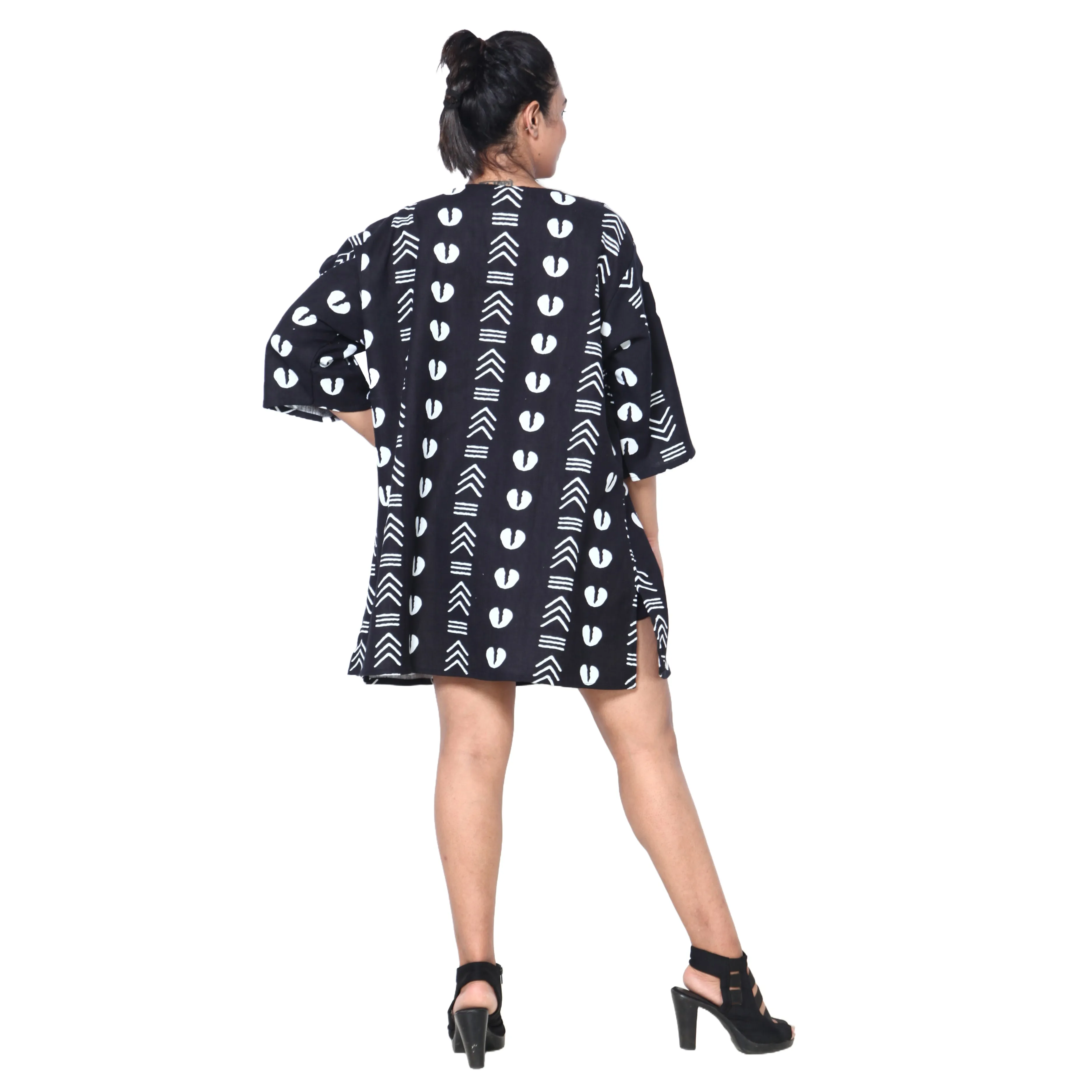 Women's 3/4 Sleeve Tunic Top -- FI-149